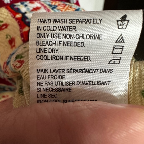 Vintage Boho Sundress with front and back cutout, elastic waist and button wrist - Picture 3 of 7